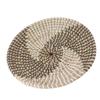 Woven Wall Basket Decor Handcrafted Seagrass Hanging Baskets Multifunction Woven Insulation Pad for Living Room Kitchen