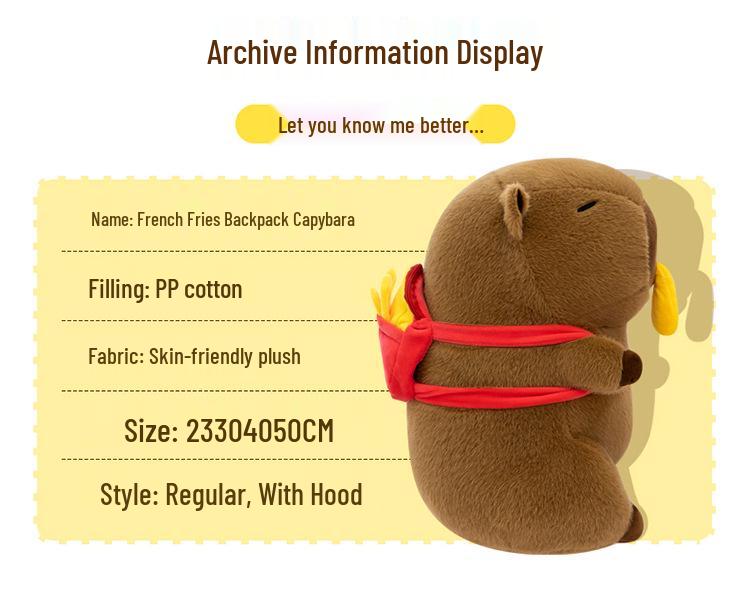 Capybara Plush Toy: Soothing Stuffed Animal Doll for Kids