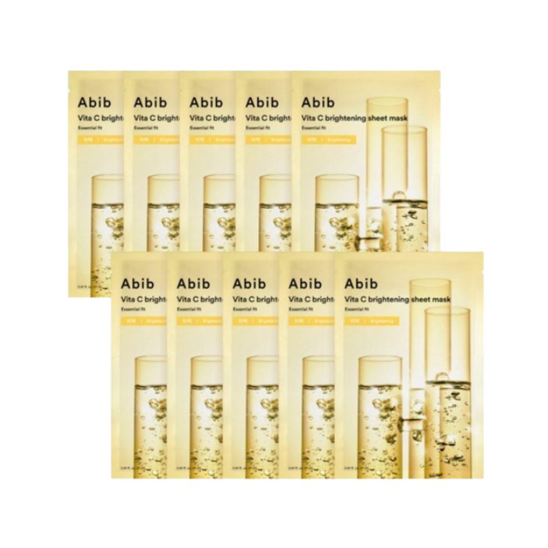 

Abib Quick Vita C Brightening Sheet Mask Essential Fit Vitamin C Facial Mask 27ml ×10 Sheets