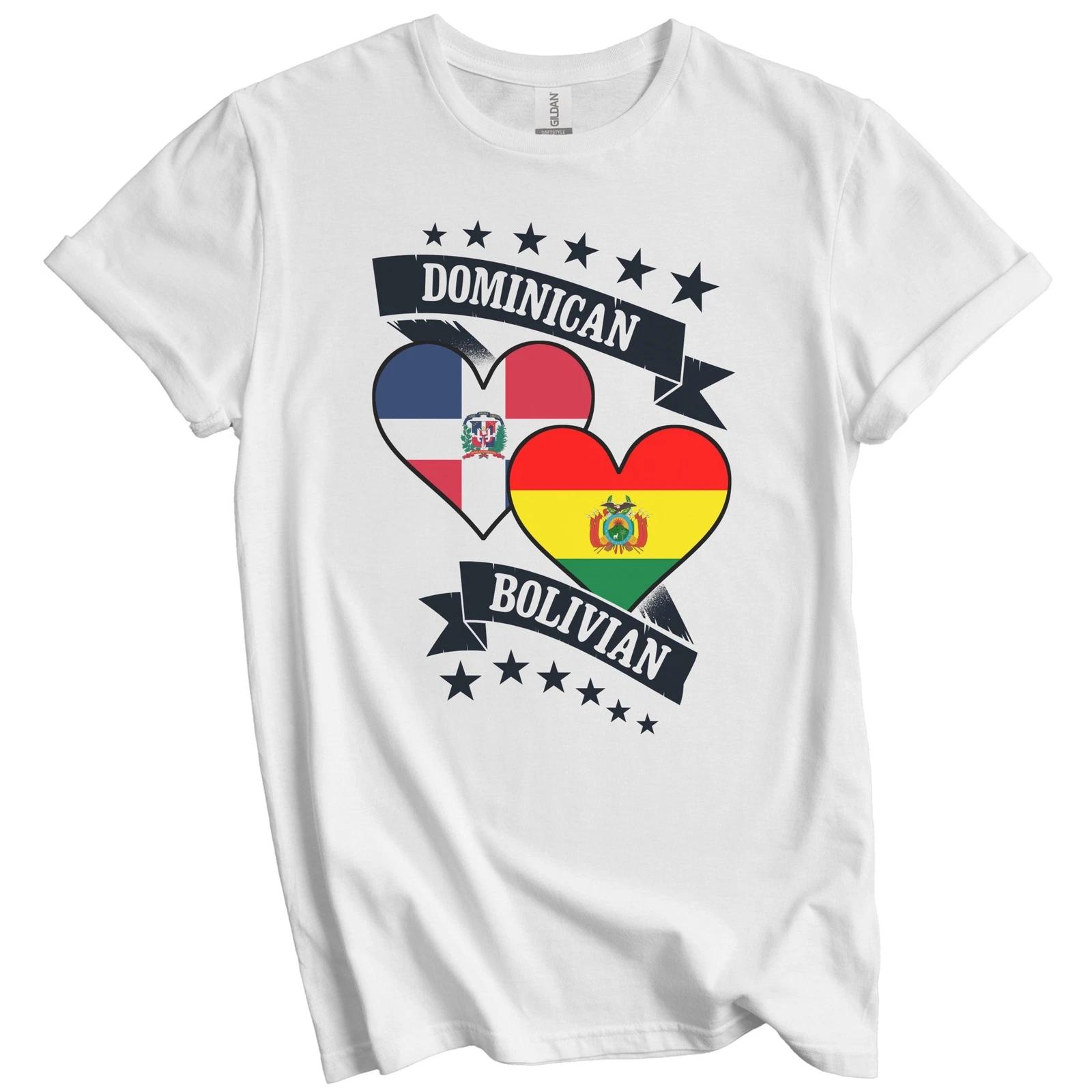 Dominican Bolivian Heart Flags Dominican Republic Bolivia T-Shirt S