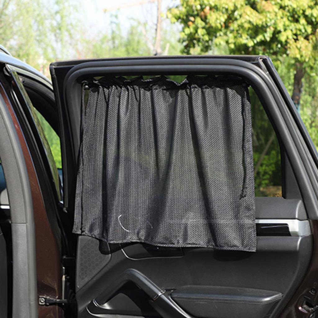 Summer Suction Cup Curtain In The Car Window Sunshade Cover Universal Side Window Sunshade UV Rays Protection Curtains Blocks