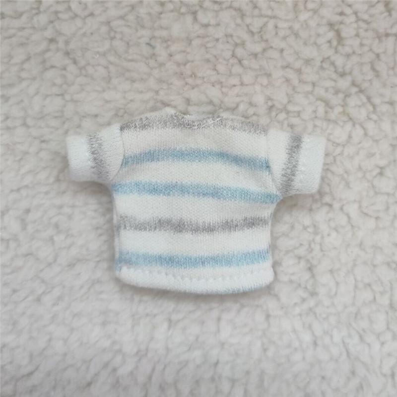 bjd clothes ob11 baby clothes cute 1/12 bjd doll clothes striped short sleeve T-shirt GSC clay head doll accessories shorts toy