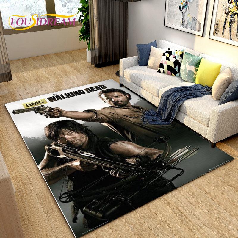The Walking Dead Horror Area Rug Large,Carpet Rug for Living Room Bedroom Sofa Doormat Decoration,Kids Play Non-slip Floor Mat