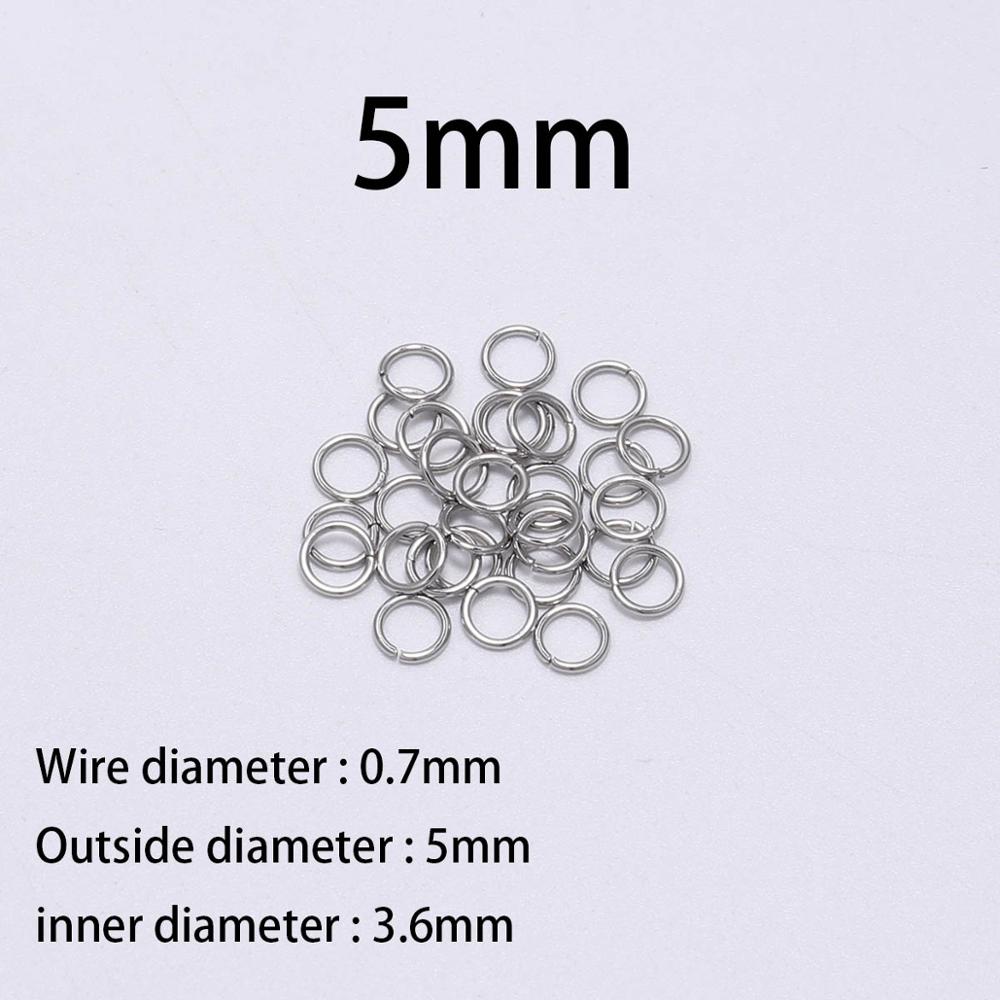 100-200Pcs/Lot Stainless Steel Split Ring Open Jump Rings Connectors For DIY Jewelry Making Findings Connectors Accessories