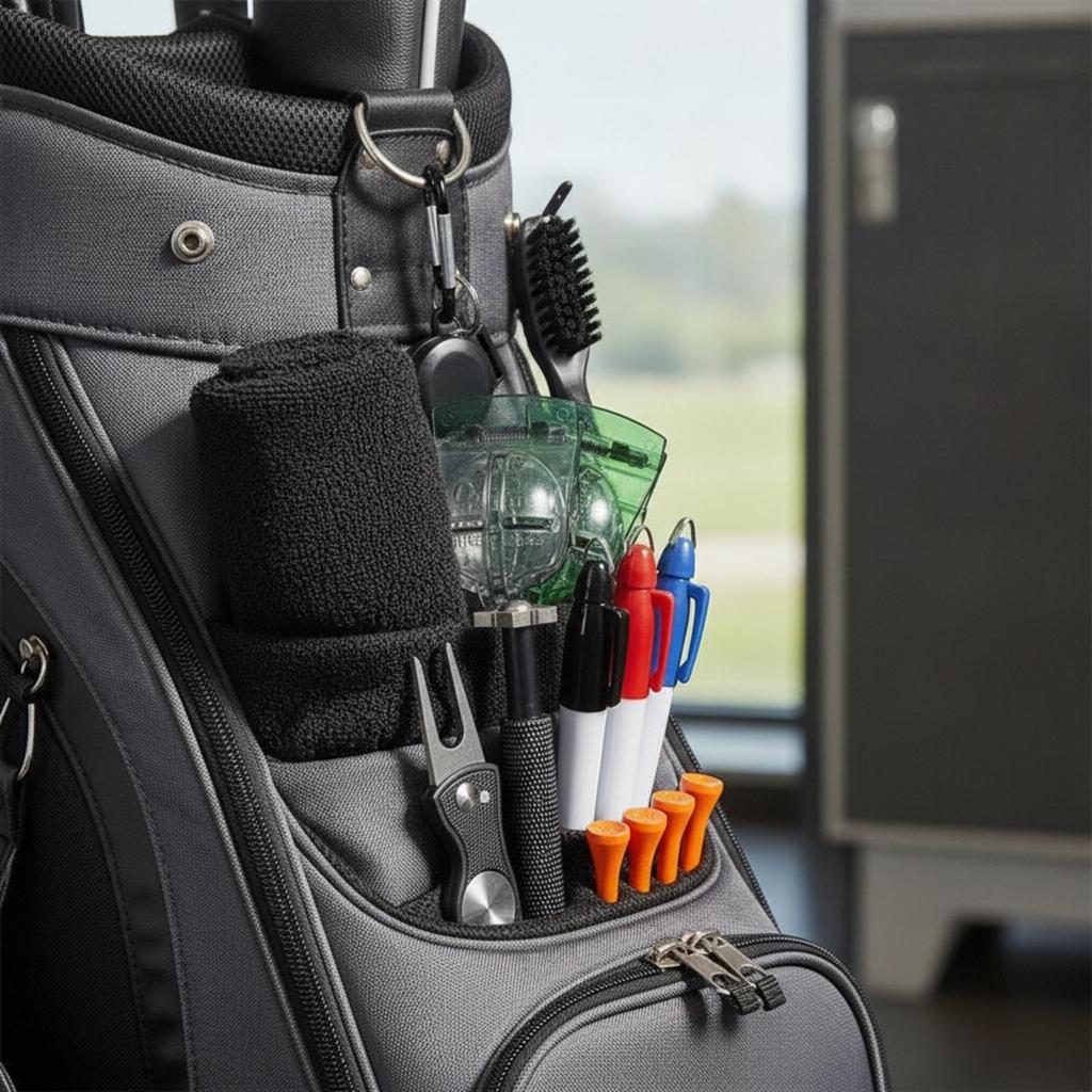 Golf Towel and Brush Set Lightweight Gear Highly Absorbent for Golfers