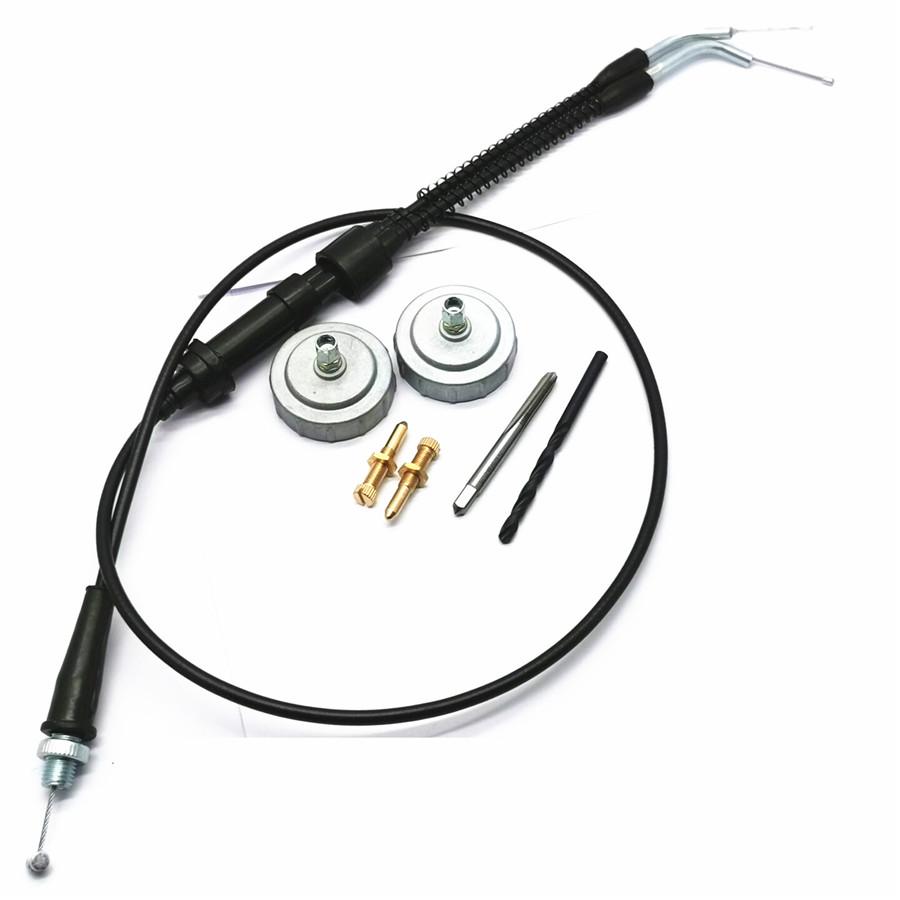 Throttle Cable Removal Eliminator Carb Cap Idle Screws Kit For Yamaha Yfz350 Banshee 1987-2006.