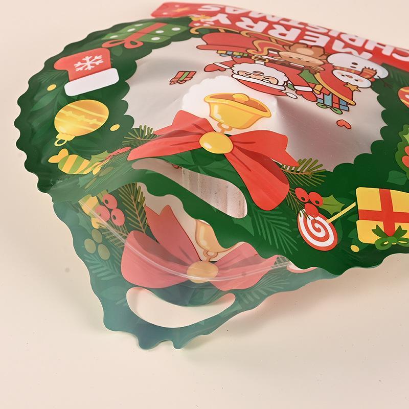 10Pcs Christmas Gift Bags Candy Biscuit Cookies Chocolate Packaging Bag Birthday Party Christmas Decoration Pouches Supplies