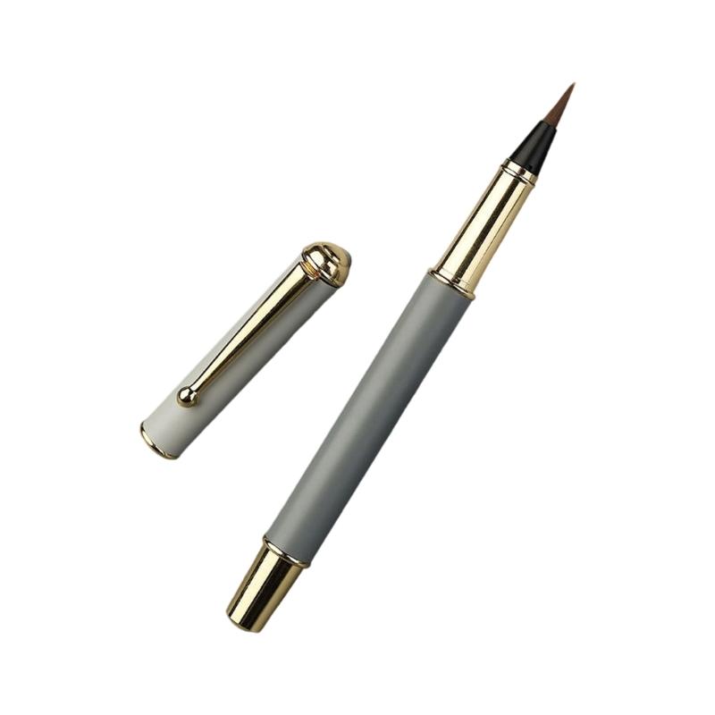 Portable Metal Fountains Brush Pen For Chinese Calligraphy Practice And Daily Writing Tasks