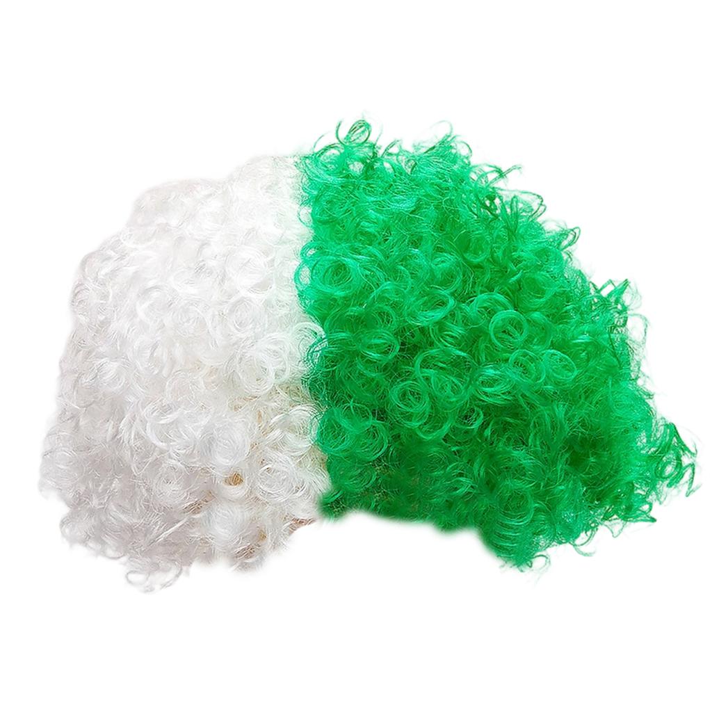 Football Fan Flag Color Hair Wig Fan Hair Color Dress Headpiece Performance