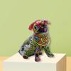 Décor Graffiti Animals Dog Sculpture Figurine, Decoration, Bookshelf Display, Animal Resin Figurine