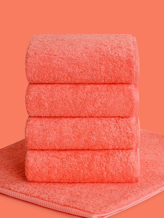 Songwol Towel Florum Premium Towel 220g Coral Pink 1 Sheet 1 sheet of coral pink