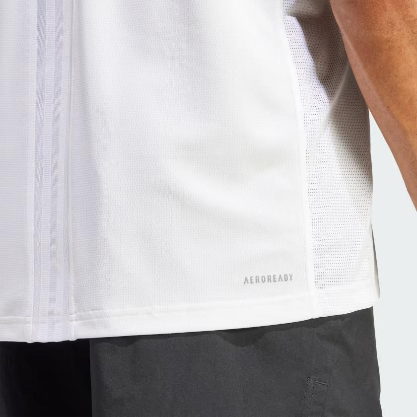Adidas Hiit Workout 3-Stripes Logo Tee Men Tops White IS3718