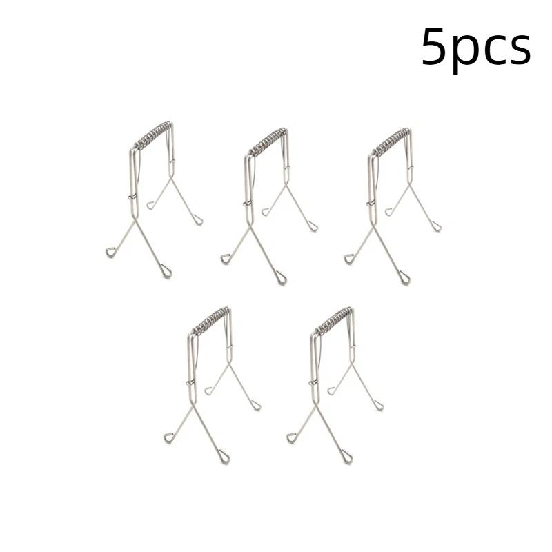 5/10Pcs Stainless Steel Cabbage Leafy Vegetable Clamp Heavy Duty Reusable Serrated Edges For Frying Cooking