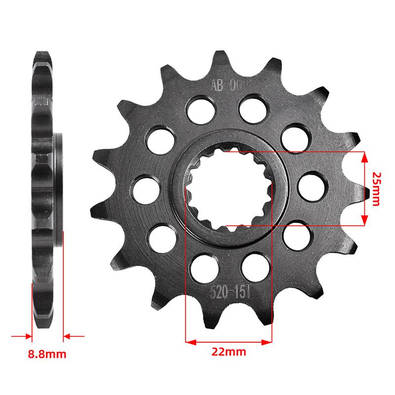 

520 15T 45T Front Rear Sprocket Gear Wheel Cam for Husqvarna 501 FE S 2016 for K*TM 250 EXC Racing 400 450 525 530 EXC Enduro front 15T