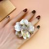 Bohemian-Style Dopamine Exaggerated Floral Pattern Ring Women Fashion Retro Multi-Layer Flower Jewelry Trendy Jewelry Accessory