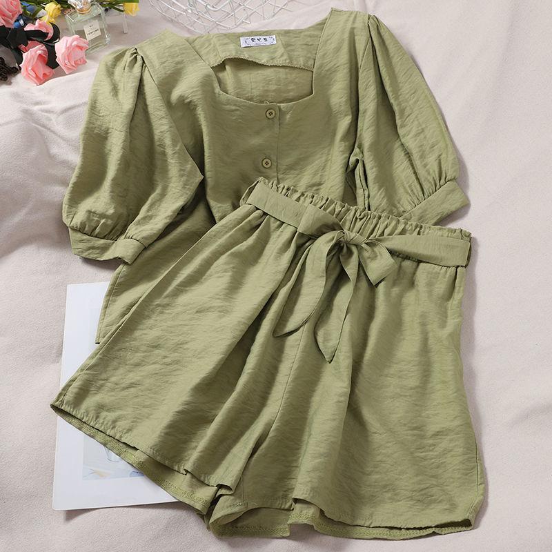 

Женский комплект из двух предметов, однотонный костюм с шортами, хлопково-льняная футболка с короткими рукавами, топы, шорты, летний спортивный костюм M