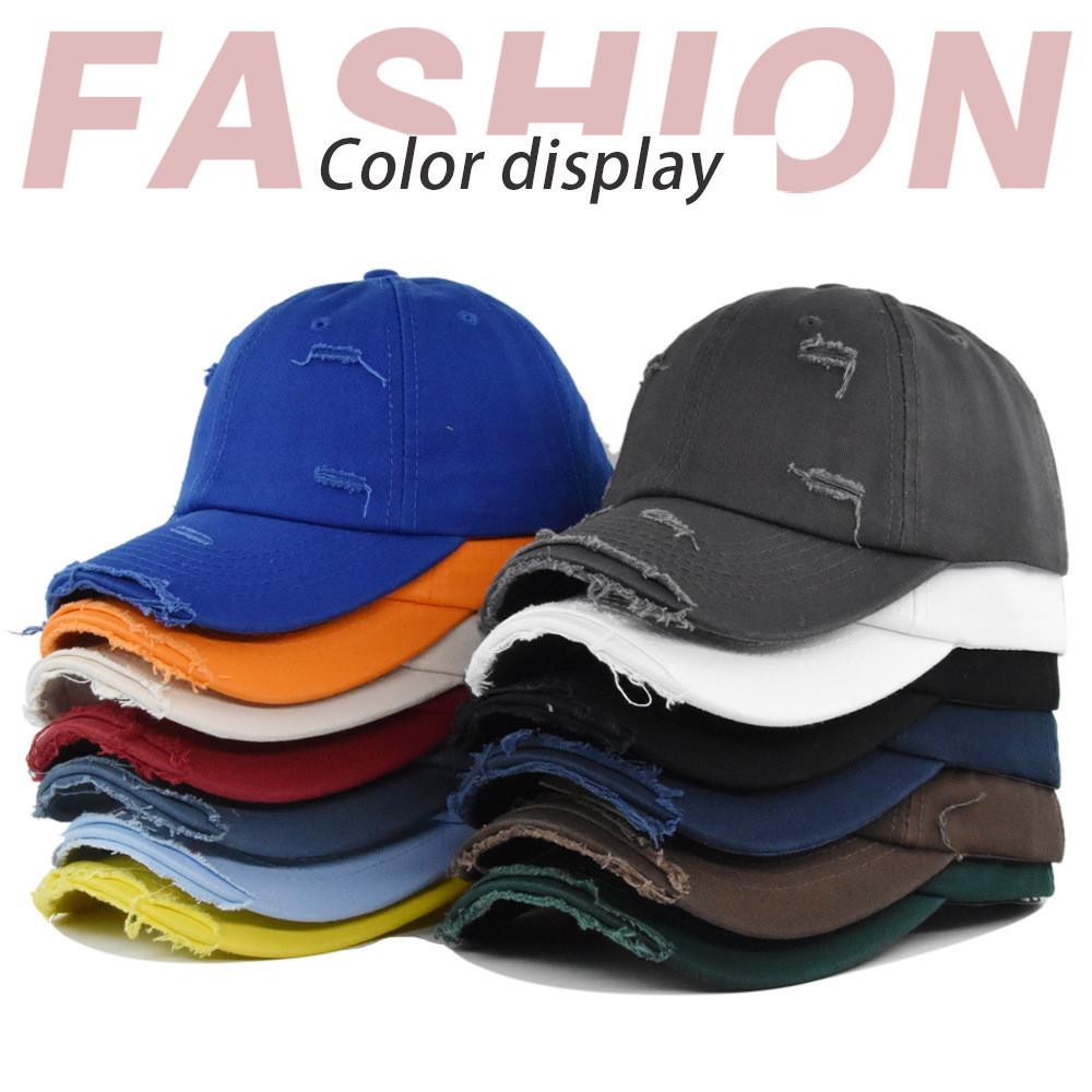 Tongue Hat Duck Solid Color Perforated Baseball Hat Washed Breathable Vintage