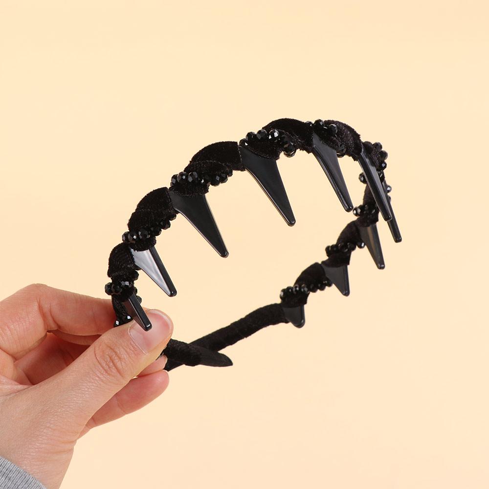 Toothed High Cranial Top Headband Fluffy Non-slip Hair Hoop Sweet Face Wash Hairband  Makeup