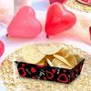 12Pcs/Set Creative Disposable Paper Food Trays Boat-Shaped Trays Rectangular Valentine's Day Dinner Plate Paper Thickened