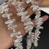 1String, Irregular Pearls, 5×20-6×22mm, White Natural Freshwater Pearl Beads for Jewelry Making DIY Supplies, Women's Craft Gifts 36cm