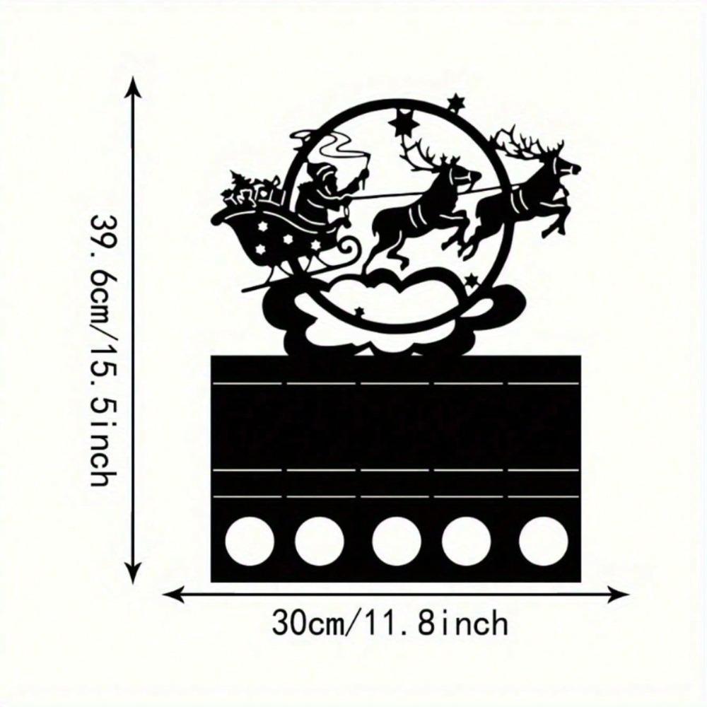 

Santa Reindeer Metal Candle Holder Elegant Silhouette Christmas Halloween Fall Decor Tabletop Candle Stand Home Party Holiday Seasonal Centerpiece разноцветный