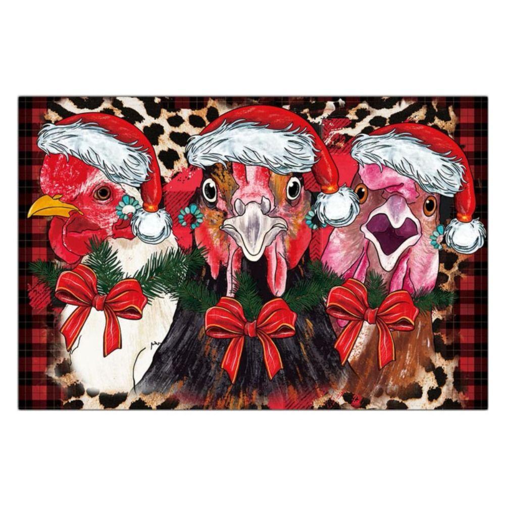 Spoof Santa Claus Gnome Doormat Rectangle Rugs Creative Welcome Mat Balcony