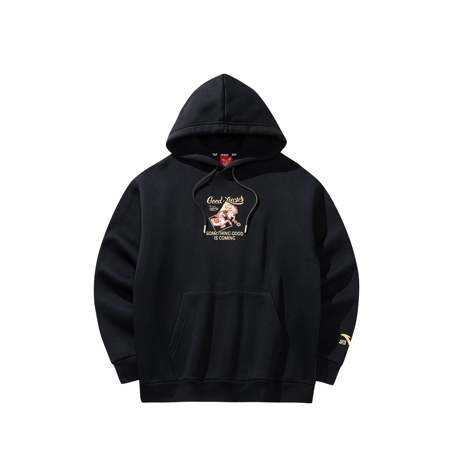 Anta Good Things Will Happen Sweatshirt Men s Basic Black 152618707N-3 M