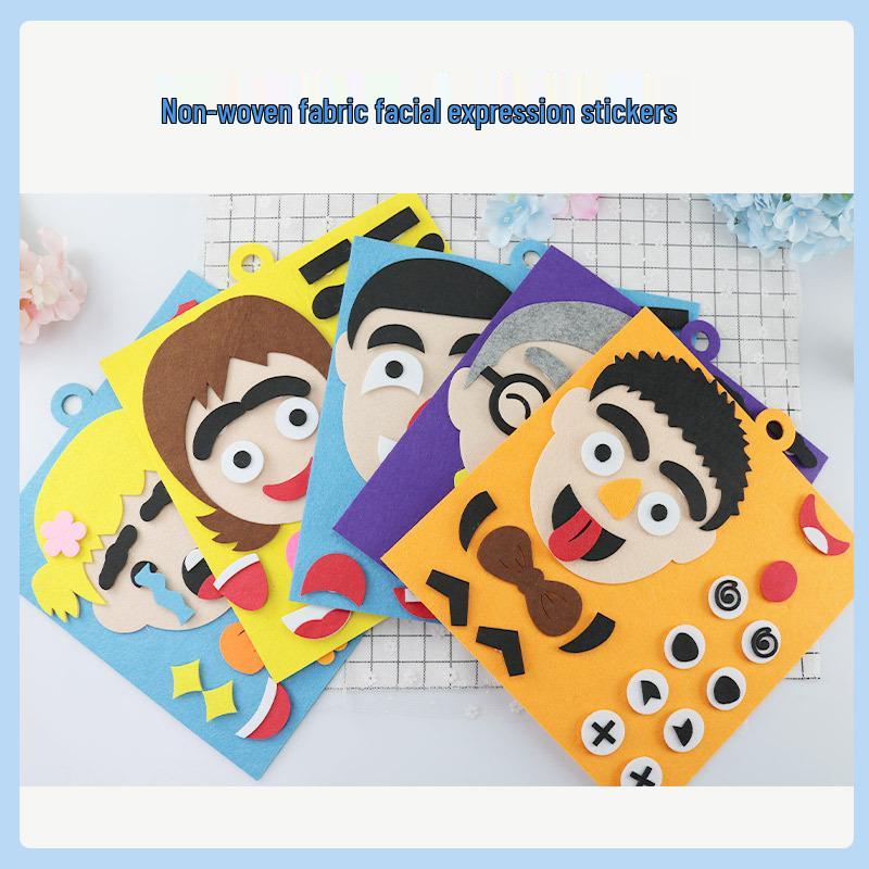 DIY Felt Facial Feature Puzzle for Kids - Expression Change Kit