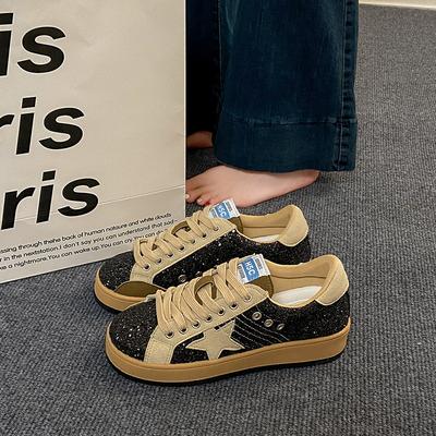 Koreaanse versie van oude kleine witte schoenen dames 2025 lente nieuwe mode veelzijdige ster platform casual board schoenen kleine vuile schoenen tide