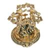 Metal Radha Krishna Idol Showpiece Figurine, Height 19 cm, Gold Antique Finish