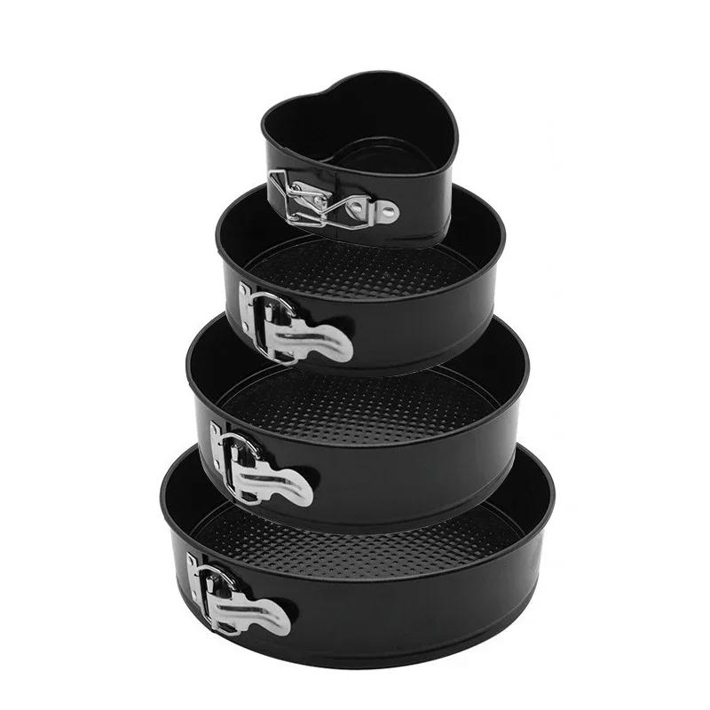 4/7/9/10 Inch Carbon Steel Cakes Molds Round Cake Pan Bakeware Non-Stick Removable Bottom Kitchen Accessories Metal Bake Mould