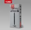 TOME Black 0.5mm Click Gel Pen with Bullet Tip for Exam and Note-taking