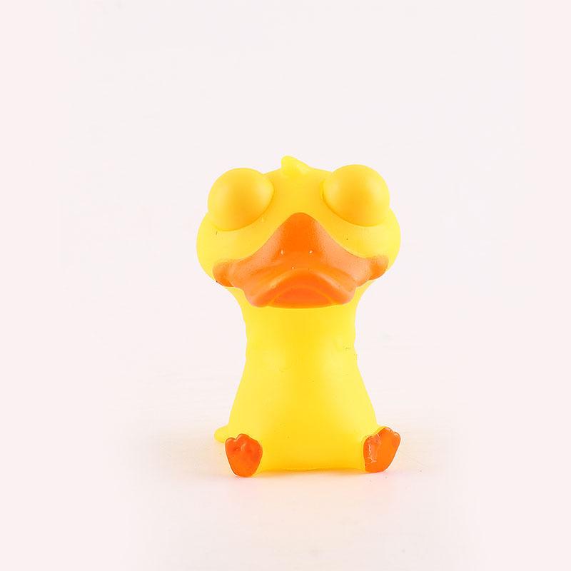 Decompress Toys Squeeze Cartoon Little Yellow Chicken Squeeze Music Trick Funny Vent Doll Gift K25