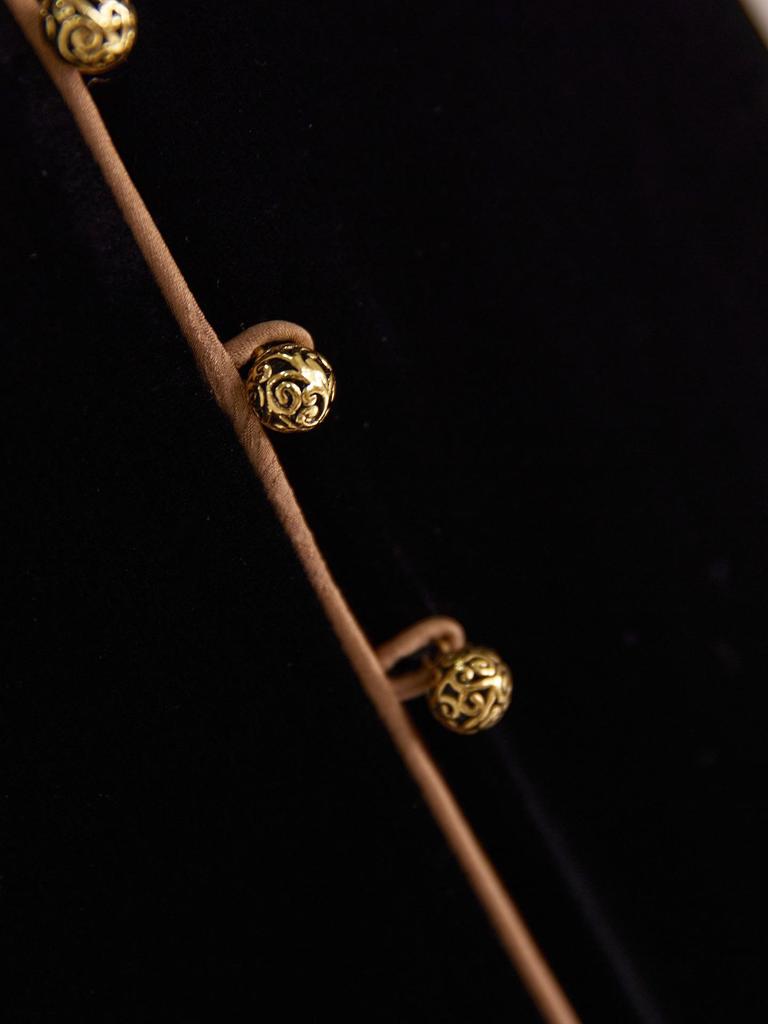 Xiangyunsha Women's Retro Silk Velvet Color Block Vest 1737