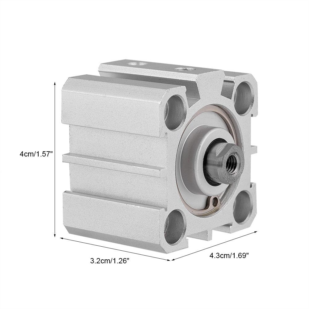 SDA25 10 25mm Bore 10mm Stroke Aluminum Double Acting Pneumatic Air Cylinder