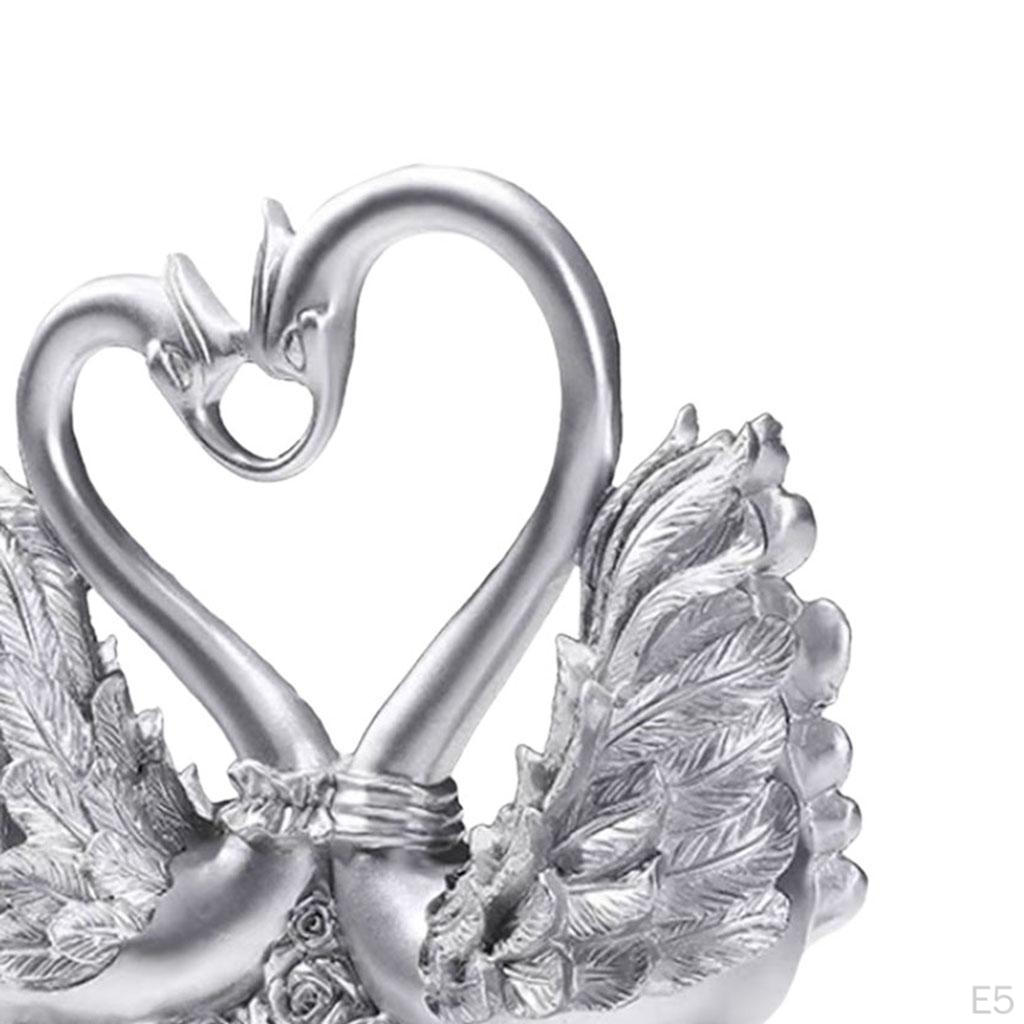 Couple of Swan Statue Figurines Resin Ornament Table Centerpiece