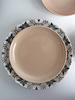 CERAMIC DESSERT PLATE FOR BREAKFAST 21cm PLATE MOSAIQUE BEIGE without pattern