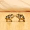 Brass Ingot And Gold Brick Lucky Elephant Figurine - Chinese Auspicious And Wealth-Bringing Home Living Room Craft