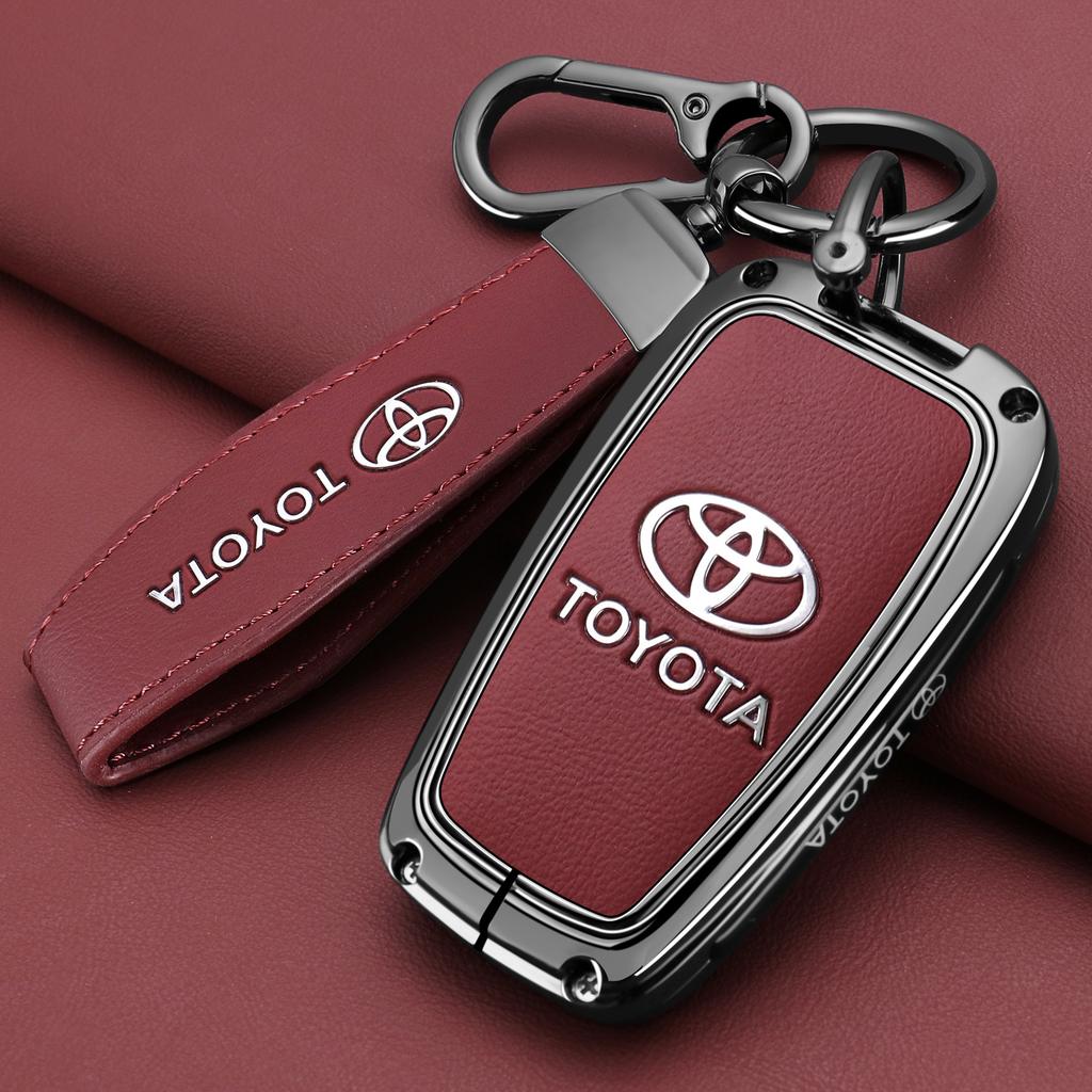 Car Key Case Cover Shell For 4 Button Toyota Prius Camry Corolla CHR C-HR RAV4 Land Cruiser Prado Fob Keychain Accessories