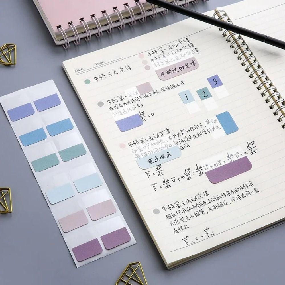 Writable Writable File Tabs Transparent Morandi Colors Index Stickers Sticky Index Tabs  Notebook