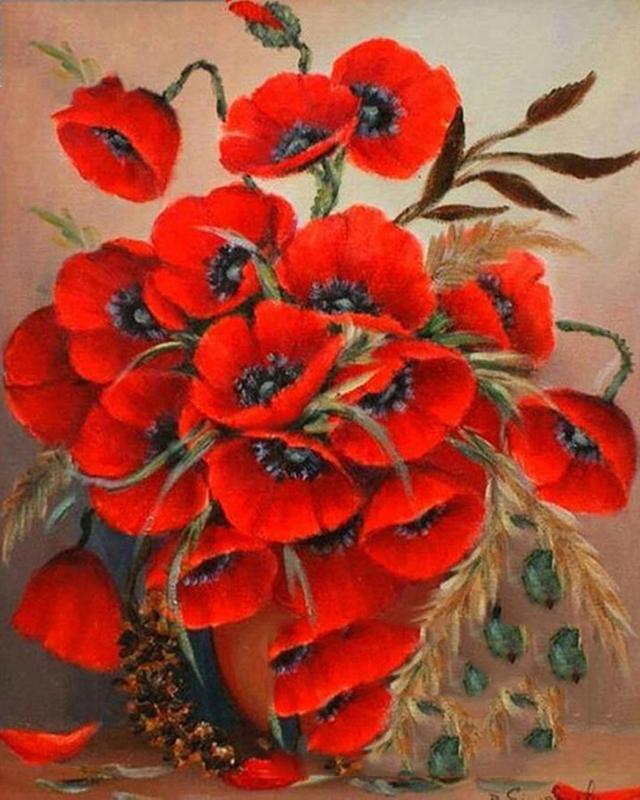 

Алмазная картина Новые цветы 5D DIY Алмазная вышивка Распродажа Цветочные картины Стразы Мозаика Украшение Full Square 20X30CM светло-синий