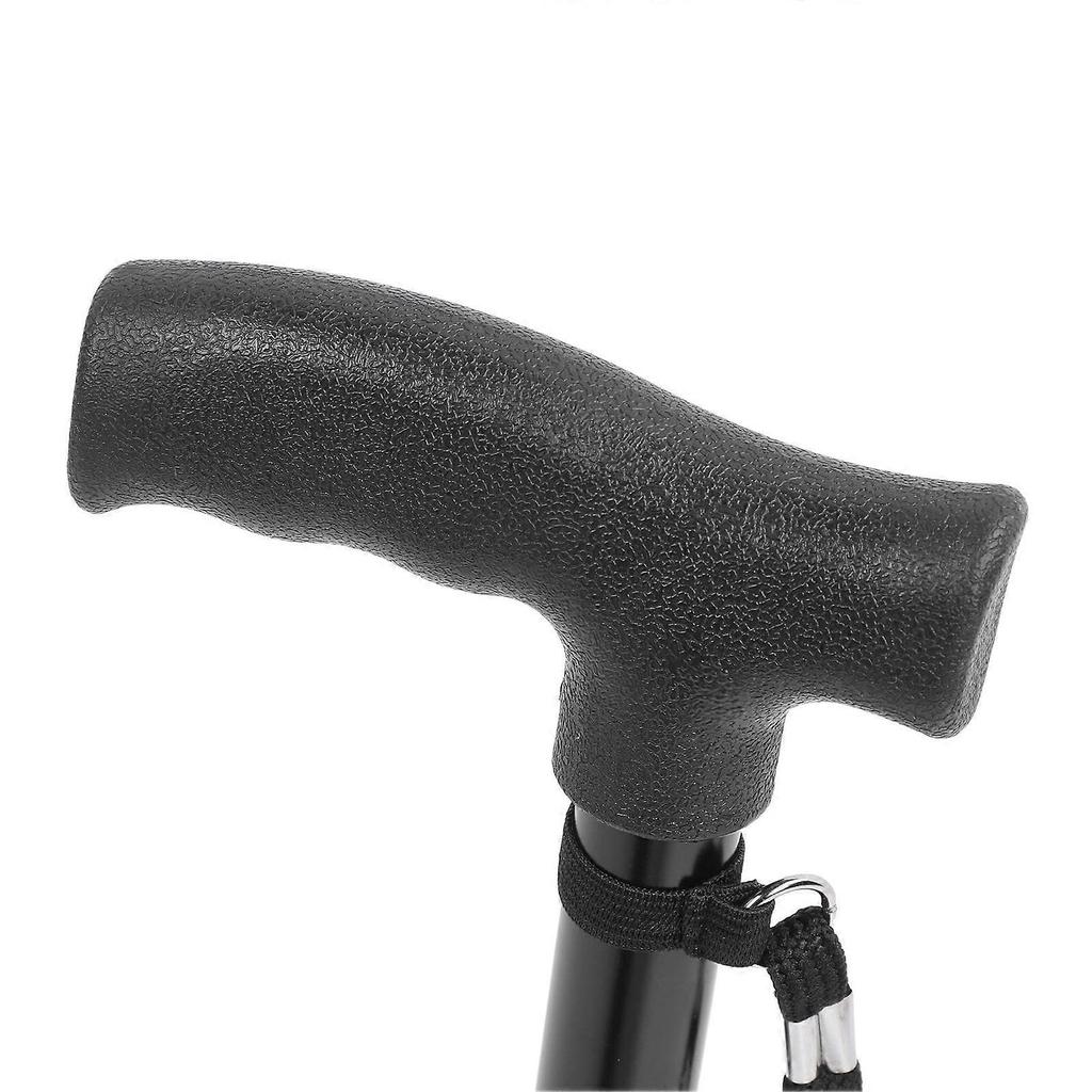Quad Cane Adjustable Height Anti Slip Lightweight Retractable Senior Walking Stick with 4 Pronged Base for Mountaineering