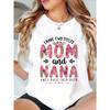 European Size Mother's Day Geometric Print Women T-Shirt Casual Crew Neck Short Sleeve Machine Washable Perfect for Summer