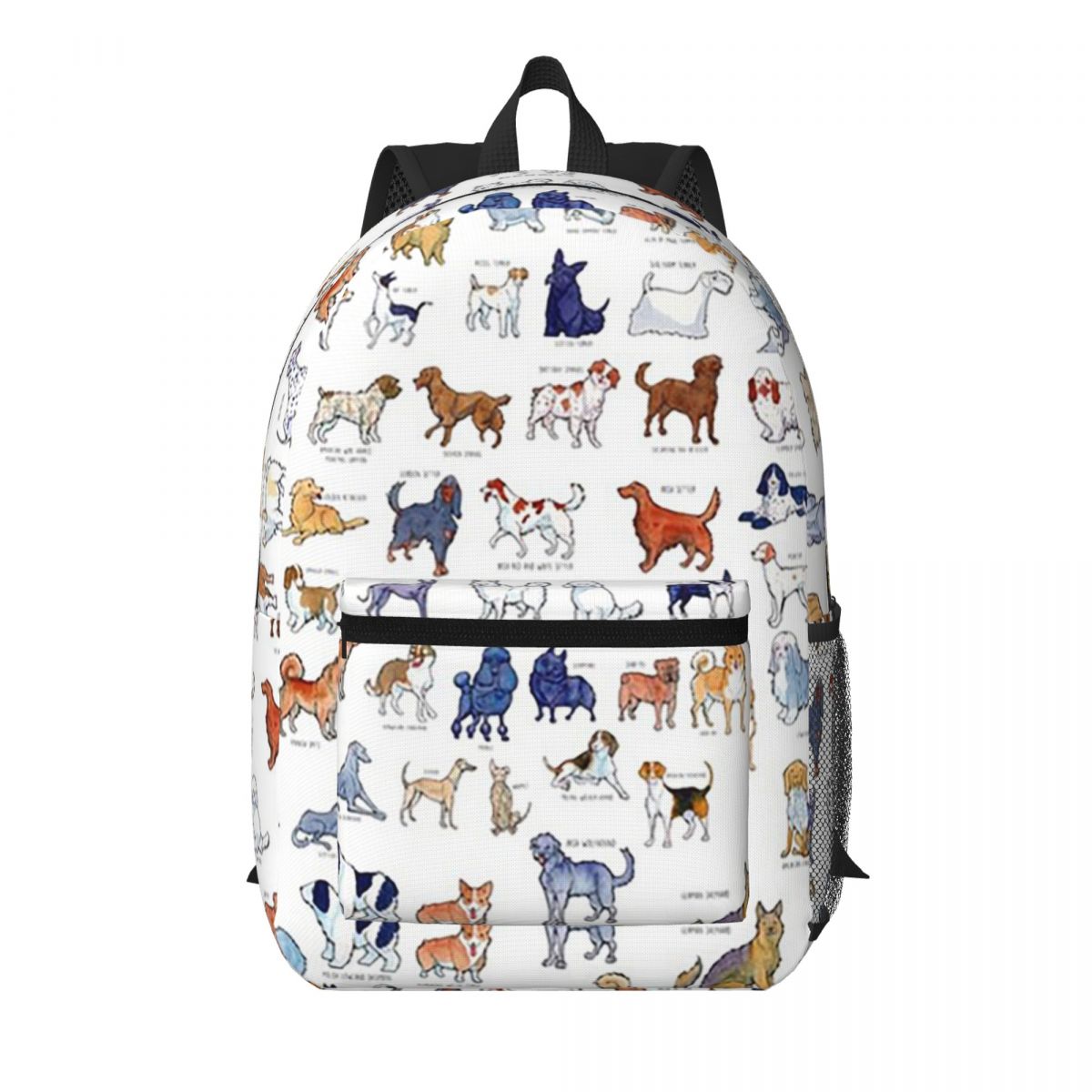 Chaque sac à dos de race de chien AKC Journée Grande Vente Sac à dos Grande Capacité Sac à livres pour enfants Sac d'école Sacs à bandoulière pour hommes Femmes One Size white