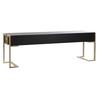 Coffee Table - Glam - Black - Metal and Wood - 150 Cm - Elegant and Durable
