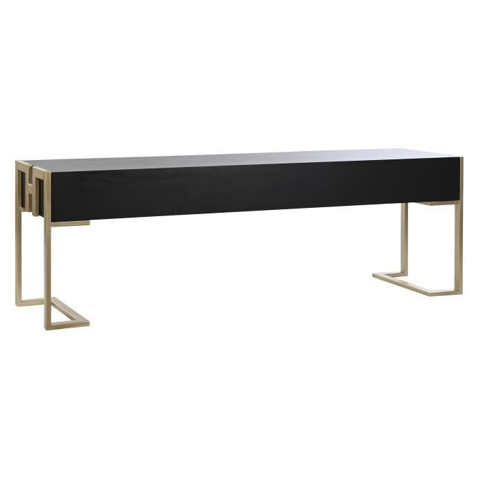 Coffee Table - Glam - Black - Metal and Wood - 150 Cm - Elegant and Durable
