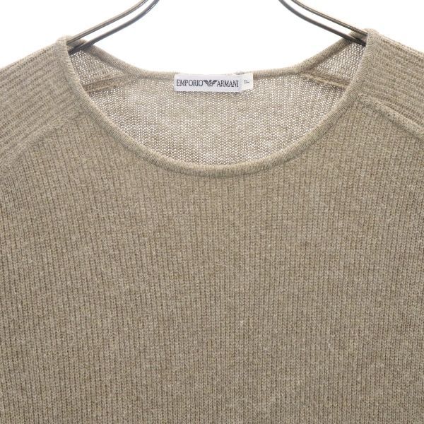 Emporio Armani Long Sleeve Knit One Piece F Beige Women Used