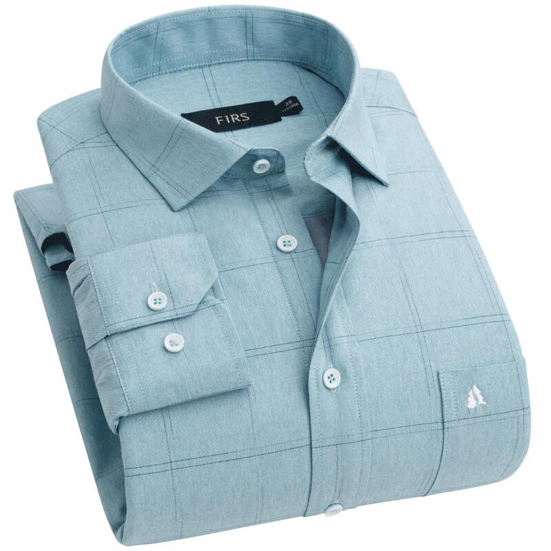 FIRS Men's Warm Flannel Plaid Long Sleeve Shirt