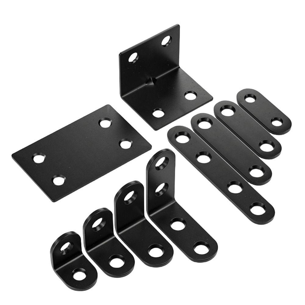 New 1Pcs Durable 90 Degree Angle Bracket Stainless Steel L-shaped Corner Stand Holes Fixed Mending Plate Furniture Hardware