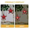 Pointed Christmas Five Star Glass Candles House Ornament Candleholder Decoration